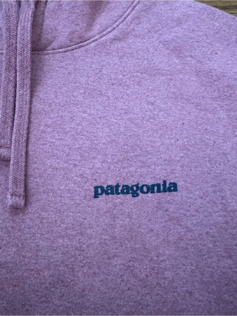 Patagonia Boardshort Logo Uprisal Hoody in Evening Mauve M EUC - Picture 2 of 4
